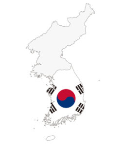 朝鮮半島の南半分が韓国